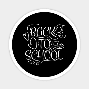 Back to school hand drawn typography art design Magnet